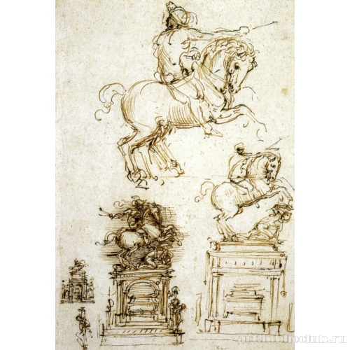 Эскиз конного памятника Тривульцио