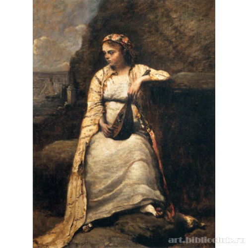 Молодая девушка в греческом платье