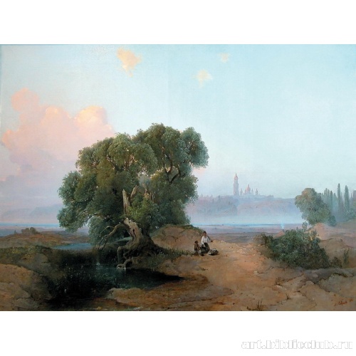 Вид Киева с Днепра на Печерскую лавру