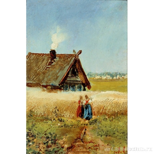 Кутузовская изба в Филях. Этюд