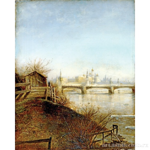 Вид на Московский Кремль. Весна