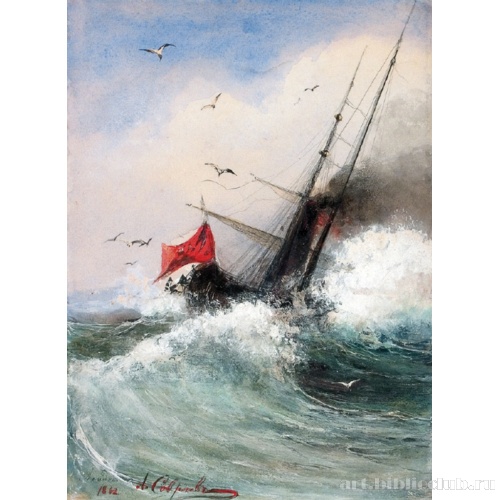 Гибель корабля в море