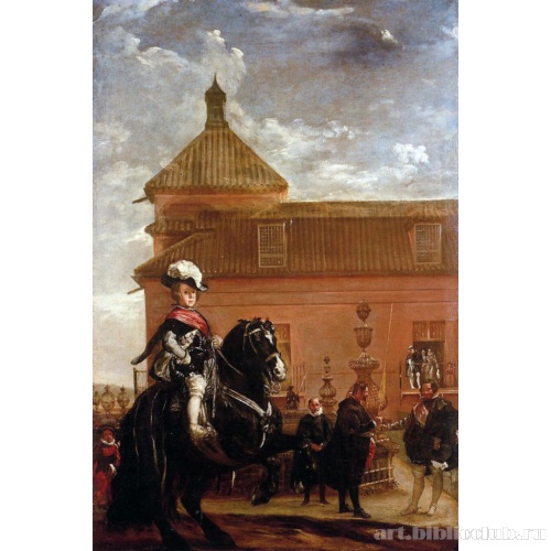 Принц Бальтасар Карлос с Графом-герцогом Оливаресем в Королевской конюшне