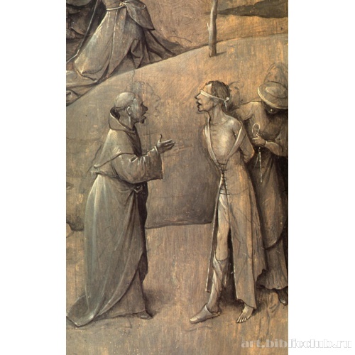 Искушение святого Антония. Триптих. Внешняя сторона правой створки. Фрагмент