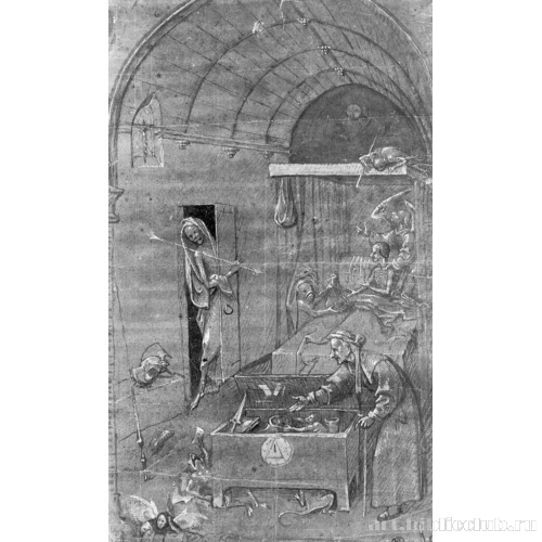 Рисунок для картины «Смерть скупца»