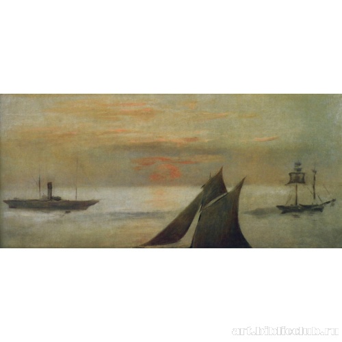 Корабли в море на закате