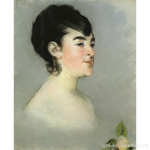 Изабель Лемонье с розой