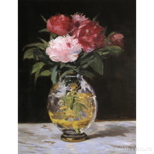 Букет пионов в вазе