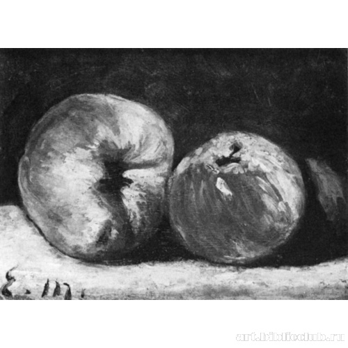 Натюрморт с двумя яблоками