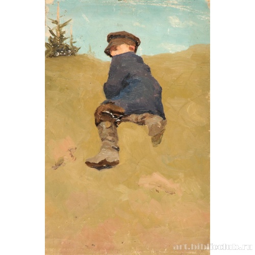 Этюд лежащего мальчика