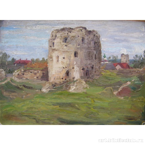 Разрушенная башня Псковской стены