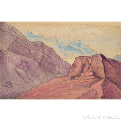 Этюд с образом Майтреи, высеченным на скале