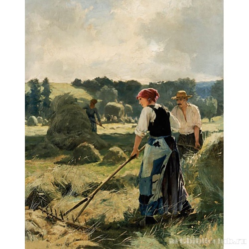 Собирают сено в стога