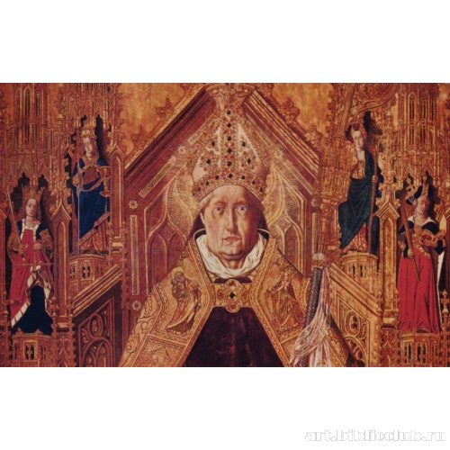 Св. Доминик на троне с семью главными добродетелями. Деталь