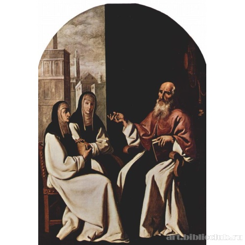 Св. Иероним, св. Паула Римская с дочерью и св. Евстахий