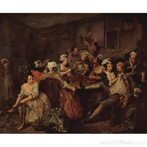 Цикл картин «Карьера расточителя» [03]. Сцена в кабачке