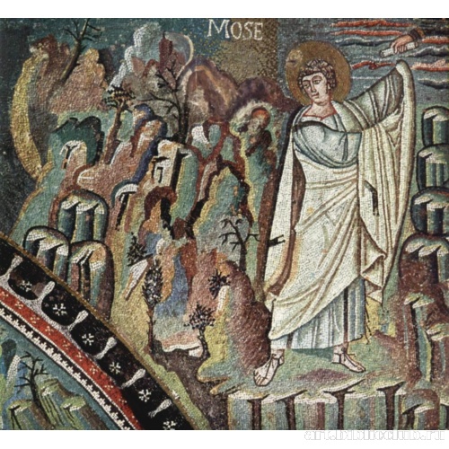 Моисей обретает скрижали на горе Синай