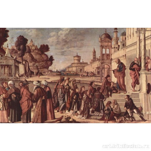 Цикл картин к житию св. Стефана, благословление св. Стефана