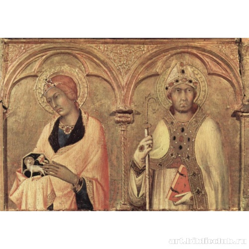 Алтарный образ из Пизы, пределла. Св. Агнеса и Амвросий