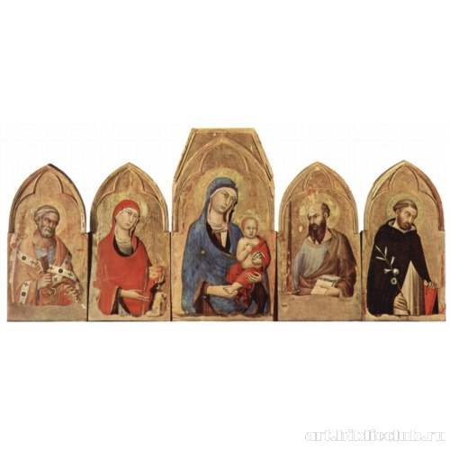 Алтарный образ из Орвьето. Мария во славе со святыми. Слева