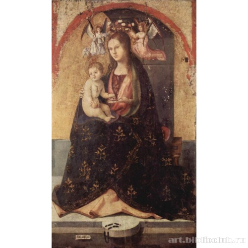 Полиптих св. Григория, центральная часть, Мадонна на троне