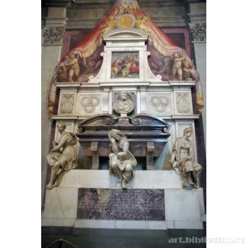 Надгробный памятник Микеланджело в базилике Санта Кроче во Флоренции