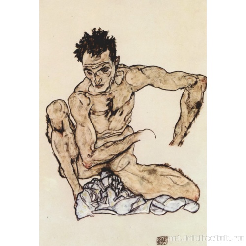 Обнаженный на корточках (автопортрет)