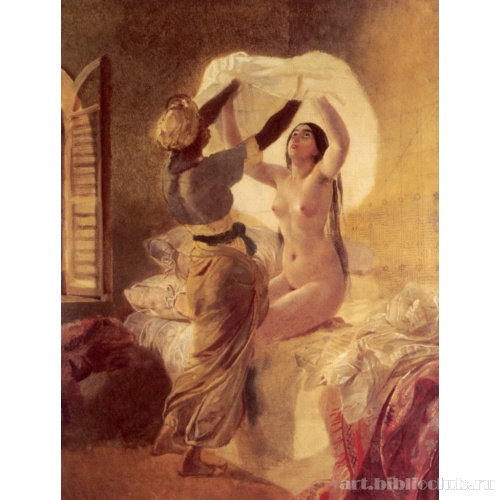 В гареме. По установлению Аллаха раз в год меняется рубаха