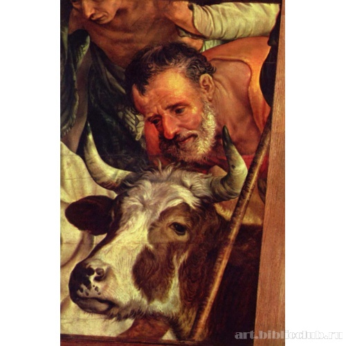 Поклонение пастухов. Деталь