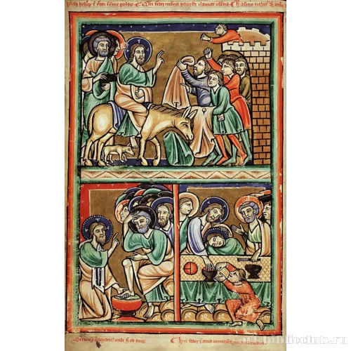 Вход в Иерусалим, Умовение ног, Тайная вечеря