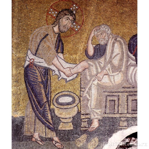 Омовение ног. Христос и апостол Птр