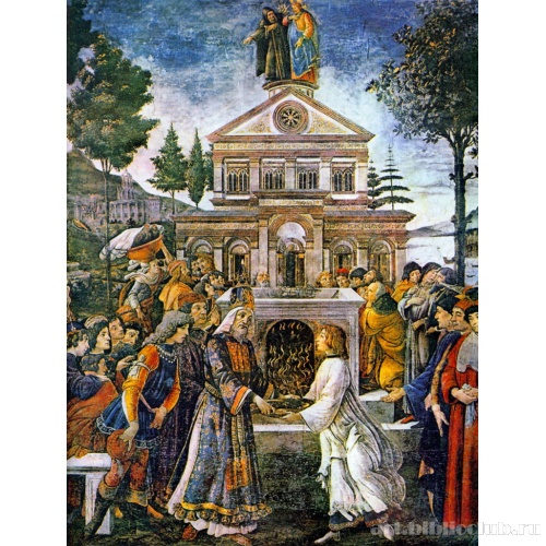 Исцеление прокаженного и Искушение Христа. Фрагмент