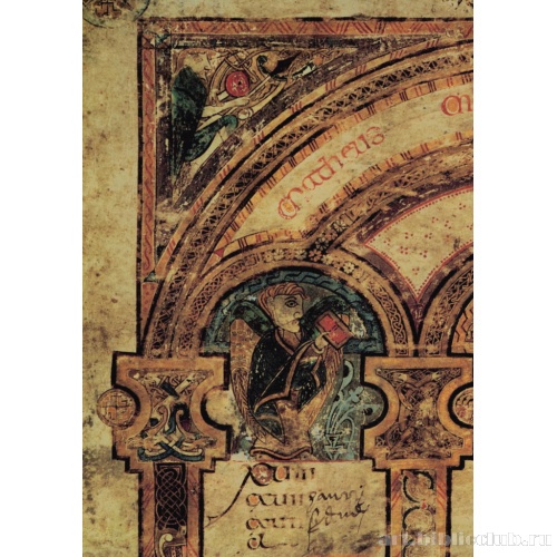 Человек, сражающий с павлином и человек у потира с виноградной лозой